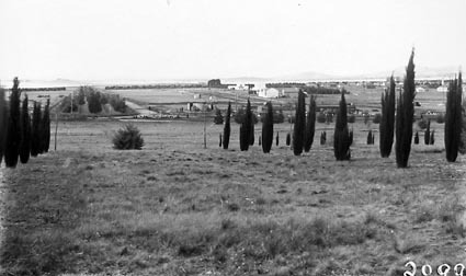 View from City Hill along Northbourne Avenue showing foundations of Civic Centre - Bakery and steam laundry