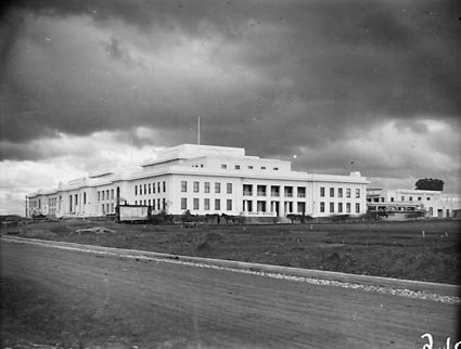 Parliament House almost finished, from north-west