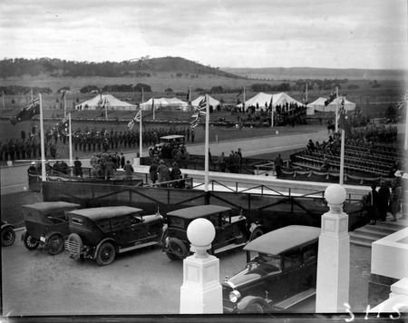 Royal Visit, May 1927 - Front of Parliament House during rehearsal