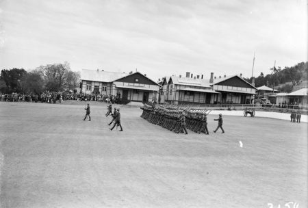 Corps of Staff Cadets passing in Review Order at Duntroon before the Duke of York.