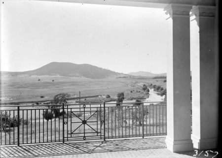 Government House. Molonglo River from balcony of Government House, Yarralumla.