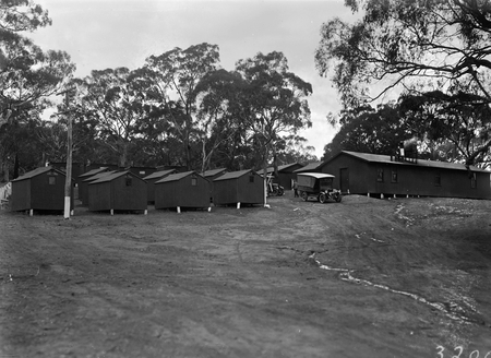 Workmen's huts near the foot of Mt Ainslie.
