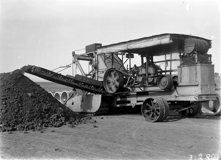 Parson's ditch digging  machine at work