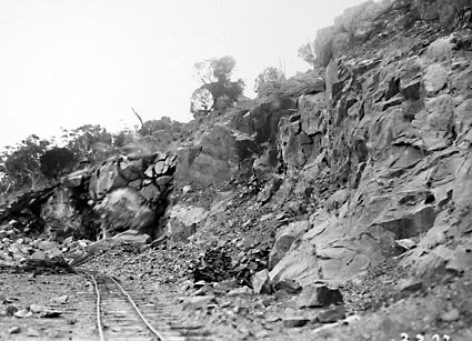 Brickworks quarry with narrow gauge railway lines