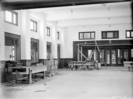 Parliament House, Canberra. Members' Dining Room under construction