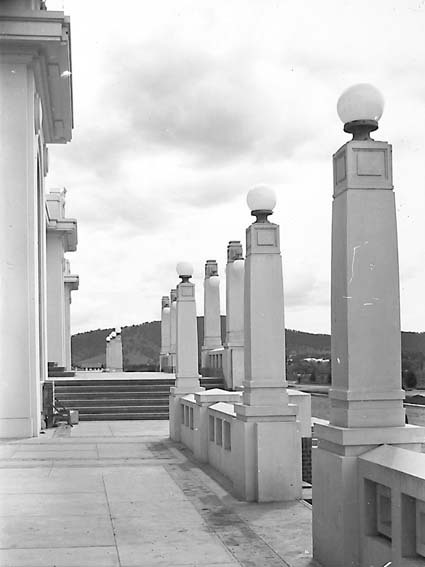 Along front of Parliament House