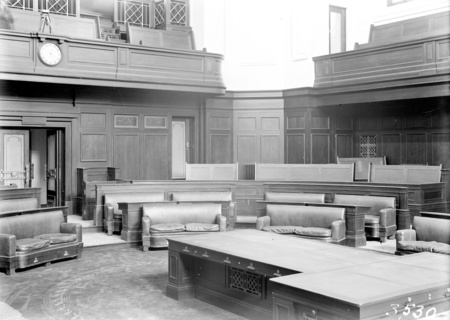 House of Representatives chamber showing the public gallery, Parliament House.