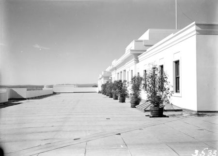 On roof of Parliament House.