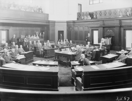 The Senate sitting in Parliamentary Chamber.