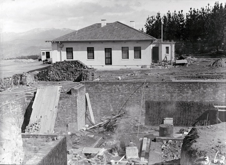 Construction site at Mount Stromlo Observatory.
