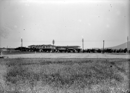 Telopea Park School from the South.Tennia courts in front