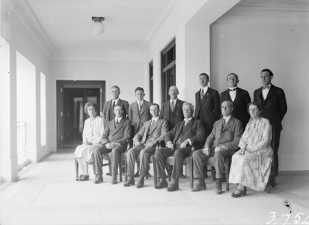 Parliamentary Library staff with Chairman of the Library Committee.