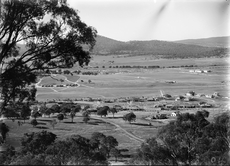 View from Red Hill over Forrest to Mount Ainslie.