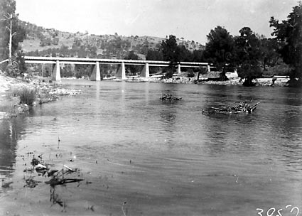 Bridge over the Murrumbidgee River near Cotter Pump House