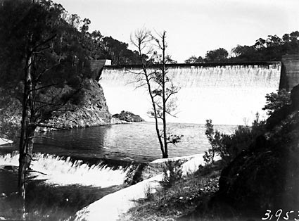 Cotter Dam wall and Stilling Pond