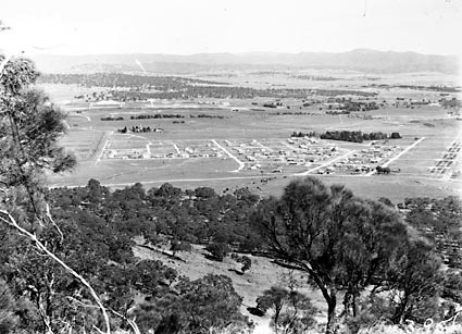 View from Mt. Ainslie looking towards St John's church and Reid, Canberra