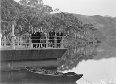 Group at the Cotter Dam, including Sir Littleton Groom.