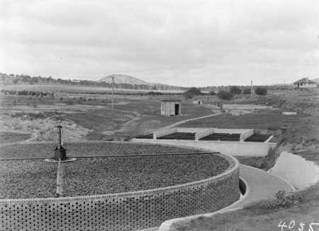 Weston Creek sewerage treatment works, trickling filters.