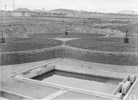 Weston Creek sewerage treatment works, trickling filters.