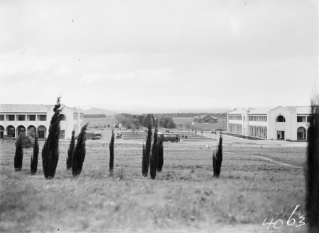 Northbourne Avenue with Melbourne and Sydney Buildings, Civic Centre, from City Hill.
