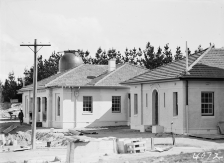 Observatory and building, Mount Stromlo.