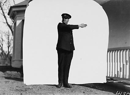 Traffic Signals-.Demonstration of Traffic signals by policeman