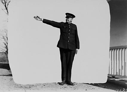 Traffic Signals-.Demonstration of Traffic signals by policeman