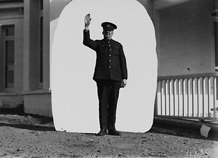 Traffic Signals. Demonstration of Traffic signals by policeman