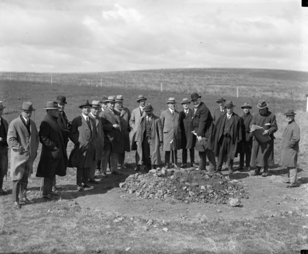 Tree planting ceremony by the Chamber of Commerce.