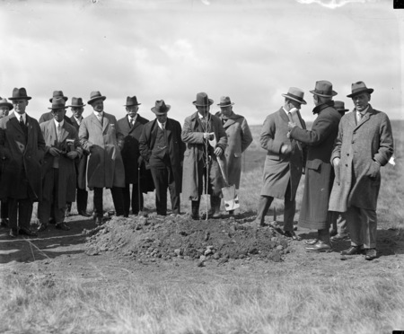 Tree planting ceremony by the Chamber of Commerce.