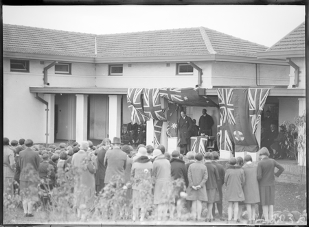 Opening Ceremony, Technical Trade School Telopea Park, 6 June 1928.