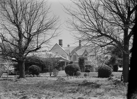 View of the garden from the Officers' Mess, Duntroon House.