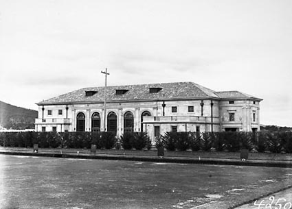 Albert Hall with bowling green in front