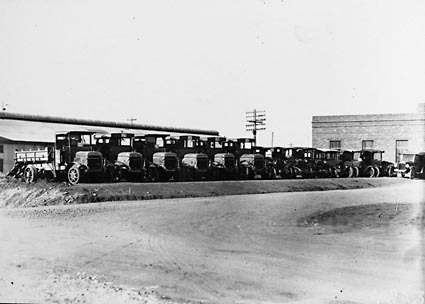 FCC fleet of Thornycroft and other trucks