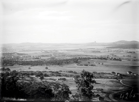View from Red Hill towards Civic Centre