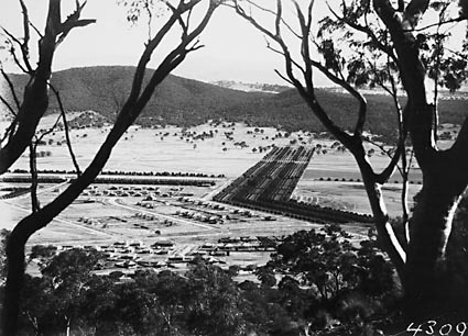 Haig Park and the northern end of Braddon, from Mount Ainslie