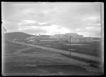 Parliament House. South-east view, nearing completion, from East Block.