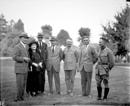 Group at Duntroon-l to r, Prime Minister S.M.Bruce, Mrs Bruce, others not known