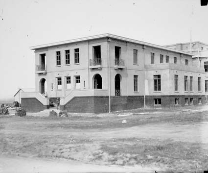 East Block Parkes under construction - View from south east. Built for departmental support for Parliament House. Was Canberra GPO and is now the National Archives of Australia