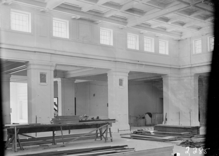 Parliament House. Kings Hall under construction.