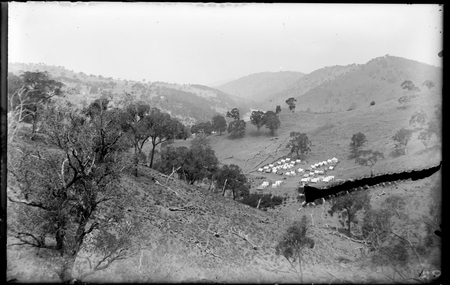 Construction camp for Uriarra Road near confluence of Murrumbidgee and Cotter Rivers.