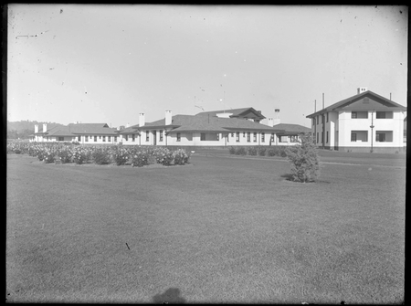 Hotel Canberra looking across gardens from the rear.