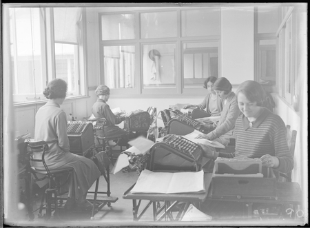 FCC [Federal Capital Commission] comptometer operators at Acton Offices.