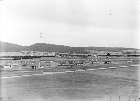 Houses in Braddon. Northbourne Oval and Haigh Park on the left.