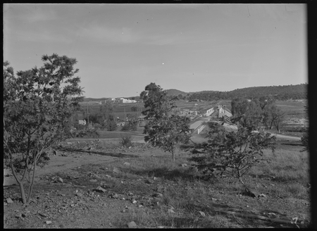 View along Commonwealth Avenue from City Hill showing Commonwealth Avenue Bridge, Parliament House and West Block.