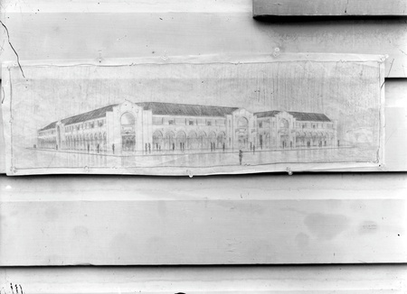 Drawing of shops at Civic - Sydney and Melbourne buildings