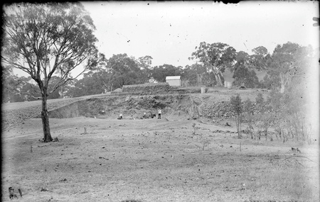 Black Mountain reservoir under construction