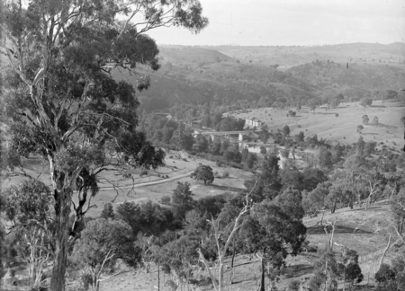 Murrumbidgee River Bridge and Cotter Pump House from south west.