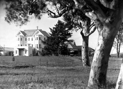 Government  House from the south showing trees. Governor-General's Residence. Yarralumla
