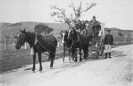 Cotter school bus to Narrabundah school, with escorting policeman